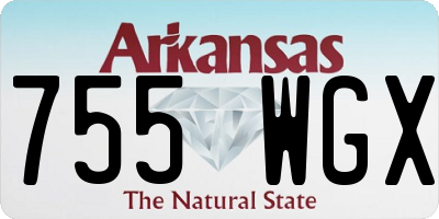 AR license plate 755WGX