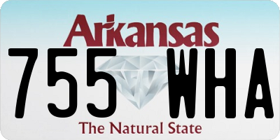 AR license plate 755WHA