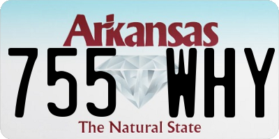 AR license plate 755WHY