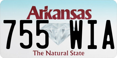 AR license plate 755WIA
