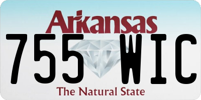 AR license plate 755WIC