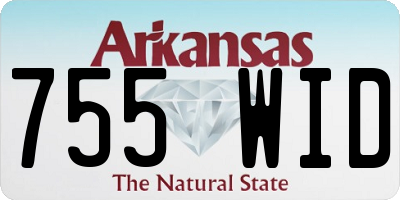 AR license plate 755WID