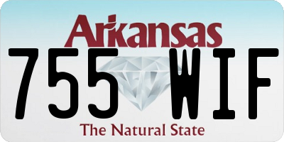 AR license plate 755WIF