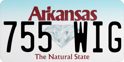 AR license plate 755WIG