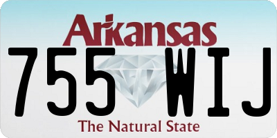 AR license plate 755WIJ