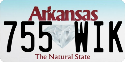 AR license plate 755WIK