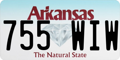 AR license plate 755WIW
