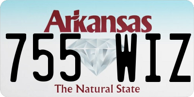 AR license plate 755WIZ