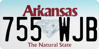 AR license plate 755WJB