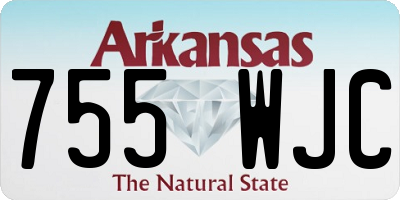AR license plate 755WJC