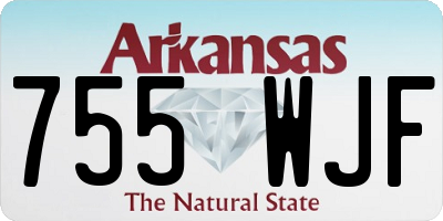 AR license plate 755WJF