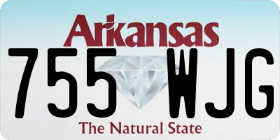 AR license plate 755WJG