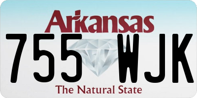 AR license plate 755WJK