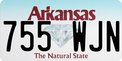 AR license plate 755WJN