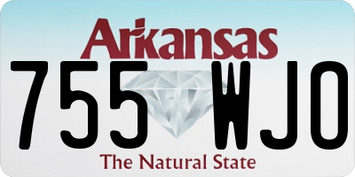AR license plate 755WJO