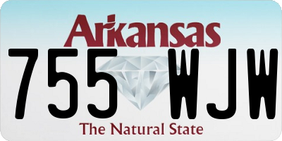 AR license plate 755WJW