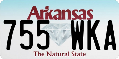 AR license plate 755WKA
