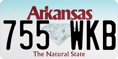 AR license plate 755WKB