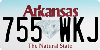 AR license plate 755WKJ