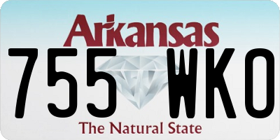 AR license plate 755WKO