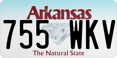 AR license plate 755WKV