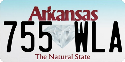AR license plate 755WLA