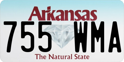 AR license plate 755WMA