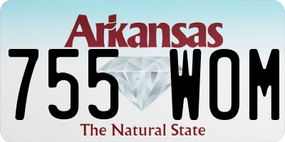 AR license plate 755WOM