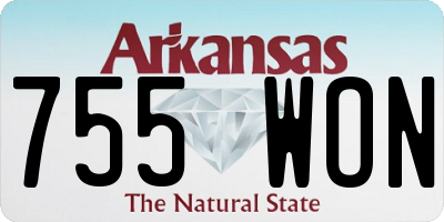 AR license plate 755WON