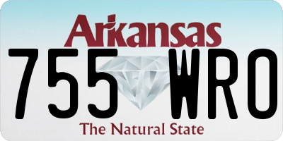 AR license plate 755WRO