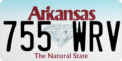 AR license plate 755WRV