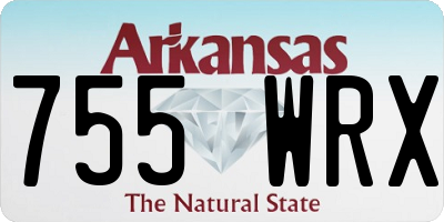AR license plate 755WRX