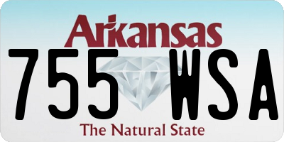 AR license plate 755WSA