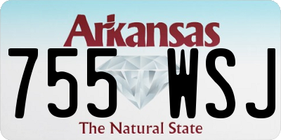 AR license plate 755WSJ