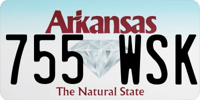 AR license plate 755WSK