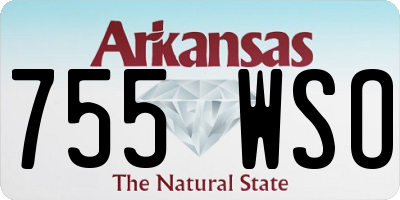 AR license plate 755WSO