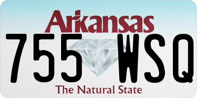 AR license plate 755WSQ