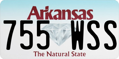 AR license plate 755WSS