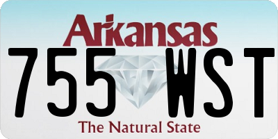 AR license plate 755WST