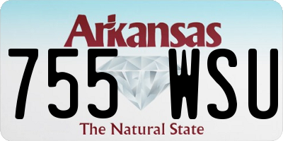 AR license plate 755WSU