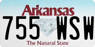 AR license plate 755WSW