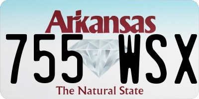 AR license plate 755WSX