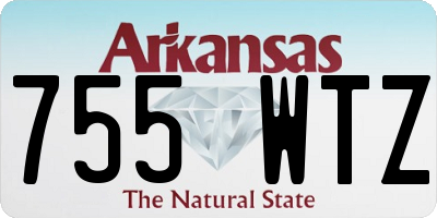 AR license plate 755WTZ