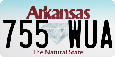 AR license plate 755WUA