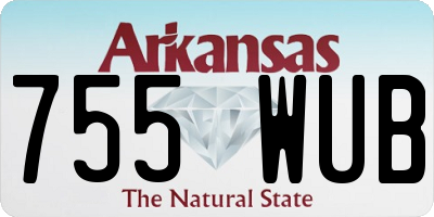 AR license plate 755WUB