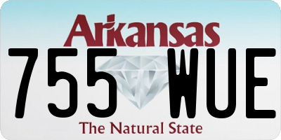 AR license plate 755WUE