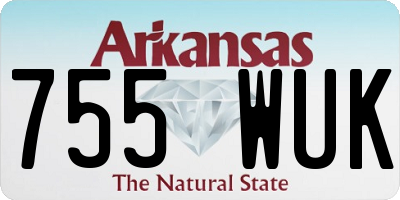AR license plate 755WUK