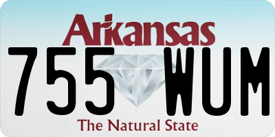 AR license plate 755WUM