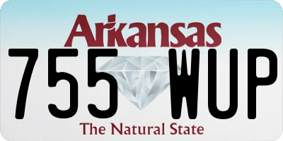 AR license plate 755WUP