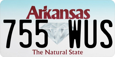 AR license plate 755WUS
